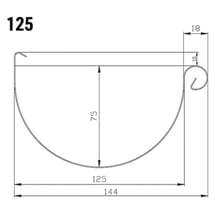 Stalen dakgoot voordeelpakket 8 m | Ø 125/90 mm | 7024 - Grafietgrijs #14