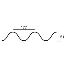 PET Golfplaat | 177/51 | Profiel 6 3/4 | 1,10 mm | Helder, licht blauw getint | Blueline | 1250 mm #3
