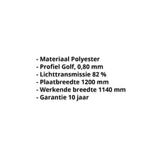 Polyester golfplaat | 76/18B | 0,80 mm | Helder | 1830 mm #2