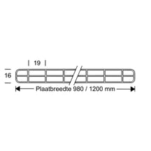 Polycarbonaat kanaalplaat | 16 mm | Breedte 980 mm | Helder | 1000 mm #5