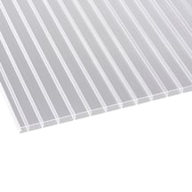 Polycarbonaat kanaalplaat | 16 mm | Breedte 980 mm | Helder | Dubbelzijdige UV-bescherming | Extra brede kanalen #1