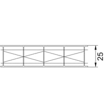 Polycarbonaat kanaalplaat | 25 mm | Breedte 980 mm | Opaal wit | Extra sterk en warmtewerend | 2000 mm #5