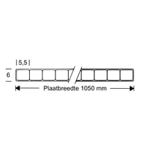 Polycarbonaat kanaalplaat | 6 mm | Breedte 1050 mm | Helder | 2000 mm #4