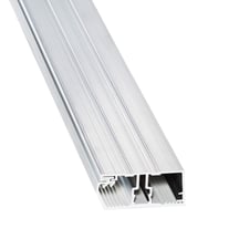 A2 Deckprofiel + rubber profielband | Randprofiel | 16 mm | Aluminium en rubber | Blank | 2000 mm #1