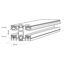 Mendig | Koppelprofiel | 10 mm | Thermo/Thermo | Aluminium | Blank | 2000 mm #3