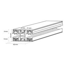 Mendig | Koppelprofiel | 16 mm | Thermo/Classic | Aluminium | Blank | 2000 mm #3