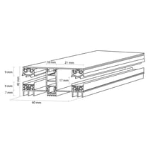 Mendig | Koppelprofiel | 16 mm | Thermo/Thermo | Aluminium | Blank | 2000 mm #3