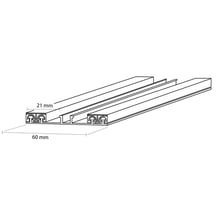 Mendig | Onderprofiel | Aluminium | Blank | 3000 mm #2