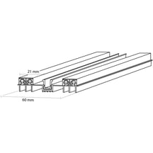 Mendig | Thermo-Onderprofiel | Kunststof en aluminium | Wit | 2000 mm #2