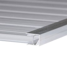 Afsluitprofiel bovenkant | 16 mm | Aluminium | Breedte 1000 mm | Blank #2