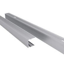 Afsluitprofiel onderkant | 25 mm | Aluminium | Breedte 2,00 m | Blank #1