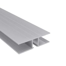 H-Profiel | 16 mm | Aluminium | Blank | Lengte 6000 mm #1
