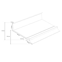 Muuraansluitprofiel | Alu | Met afdichting | Blank | Lengte 4100 mm #2