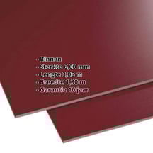 HPL plaat | Binnen | 6 mm | Oxyderood | 3,05 x 1,30 m #2