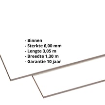 HPL plaat | Binnen | 6 mm | Zuiverwit | 3,05 x 1,30 m #2