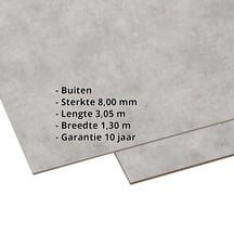 HPL plaat | Buiten | 8 mm | Betonlook | 3,05 x 1,30 m #2