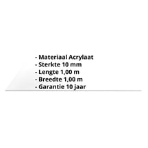 Acrylaat massieve plaat | 10 mm | Helder | 1,00 x 1,00 m #2