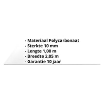 Polycarbonaat massieve plaat | 10 mm | Helder | 2,05 x 1,00 m #2