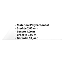 Polycarbonaat massieve plaat | 2 mm | Helder | 3,05 x 1,00 m #2