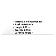 Polycarbonaat massieve plaat | 6 mm | Helder | 2,05 x 1,50 m #2