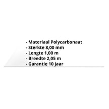 Polycarbonaat massieve plaat | 8 mm | Helder | 2,05 x 1,00 m #2
