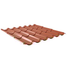 Dakpanplaat 2/1060 | Anti-Drup 1000 g/m² | Restpartij | Staal 0,40 mm | 25 µm Polyester | 8004 - Koperbruin #1