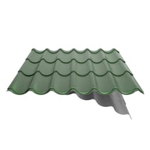 Dakpanplaat 2/1060 | Anti-Drup 1000 g/m² | Staal 0,50 mm | 25 µm Polyester | 6002 - Loofgroen #6