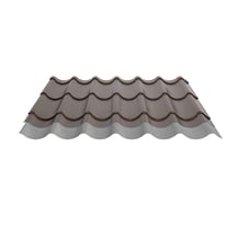 Dakpanplaat 2/1060 | Anti-Drup 1000 g/m² | Staal 0,50 mm | 25 µm Polyester | 8011 - Notenbruin #5