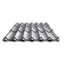 Dakpanplaat 2/1060 | Anti-Drup 1000 g/m² | Aluminium 0,70 mm | 25 µm Polyester | 9006 - Zilver-Metallic #1