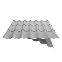Dakpanplaat 2/1060 | Anti-Drup 700 g/m² | Staal 0,50 mm | 25 µm Polyester | 9006 - Zilver-Metallic #5