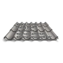 Dakpanplaat 2/1060 | Anti-Drup 700 g/m² | Aluminium 0,70 mm | 25 µm Polyester | 9007 - Grijs aluminiumkleurig #2