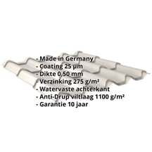 Dakpanplaat EUROPA | Anti-Drup 1000 g/m² | Staal 0,50 mm | 25 µm Polyester | 7035 - Lichtgrijs #2