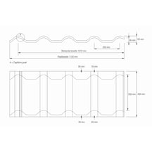 Dakpanplaat EUROPA | Anti-Drup 1000 g/m² | Staal 0,63 mm | 25 µm Polyester | 8004 - Koperbruin #7