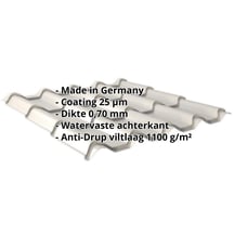 Dakpanplaat EUROPA | Anti-Drup 1000 g/m² | Aluminium 0,70 mm | 25 µm Polyester | 9006 - Zilver-Metallic #2