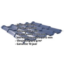Dakpanplaat EUROPA | Anti-Drup 700 g/m² | Staal 0,50 mm | 25 µm Polyester | 5010 - Gentiaanblauw #2