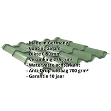 Dakpanplaat EUROPA | Anti-Drup 700 g/m² | Staal 0,50 mm | 25 µm Polyester | 6002 - Loofgroen #2