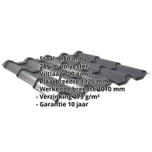 Dakpanplaat EUROPA | Anti-Drup 700 g/m² Staal 0,50 mm | 25 µm Polyester | 7016 - Antracietgrijs Dakpanplaat EUROPA | Anti-Drup 700 g/m² | Staal 0,50 mm | 25 µm Polyester | 7016 - Antracietgrijs #2