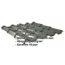 Dakpanplaat EUROPA | Anti-Drup 700 g/m² | Staal 0,63 mm | 25 µm Polyester | 6020 - Chroomoxydegroen #2