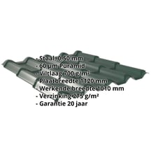 Dakpanplaat EUROPA | Anti-Drup 700 g/m² | Staal 0,50 mm | 60 µm Puramid | 6005 - Mosgroen #2