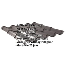 Dakpanplaat EUROPA | Anti-Drup 700 g/m² | Staal 0,50 mm | 60 µm TTHD | 8017 - Chocoladebruin #2