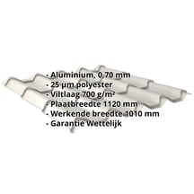 Dakpanplaat EUROPA | Anti-Drup 700 g/m² | Aluminium 0,70 mm | 25 µm Polyester | 9006 - Zilver-Metallic #2