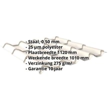 Dakpanplaat EUROPA Staal 0,50 mm | 25 µm Polyester | 9010 - Zuiverwit Dakpanplaat EUROPA | Staal 0,50 mm | 25 µm Polyester | 9010 - Zuiverwit #2
