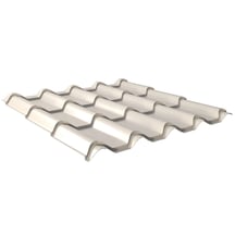 Dakpanplaat EUROPA Staal 0,50 mm | 25 µm Polyester | 9010 - Zuiverwit Dakpanplaat EUROPA | Staal 0,50 mm | 25 µm Polyester | 9010 - Zuiverwit #1