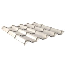 Dakpanplaat EUROPA | Staal 0,63 mm | 25 µm Polyester | 9010 - Zuiverwit #1