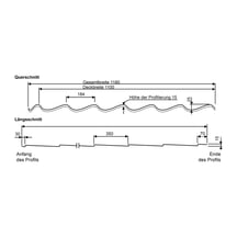 Dakpanplaat Szafir 350/15 | Anti-Drup 700 g/m² | Staal 0,50 mm | 25 µm Polyester | 9005 - Gitzwart #7
