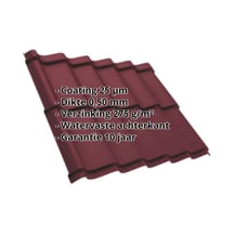 Dakpanplaat Szafir 350/15 | Staal 0,50 mm | 25 µm Polyester | 3005 - Wijnrood #2