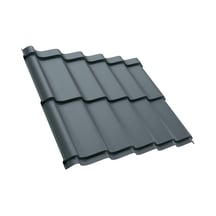 Dakpanplaat Szafir 350/15 | Staal 0,50 mm | 25 µm Polyester | 7000 - Pelsgrijs #1