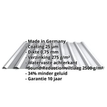 Damwandplaat 20/1100 | Dak | Anti-Drup 1000 g/m² | Actieplaat | Staal 0,75 mm | 25 µm Polyester | 9006 - Zilver-Metallic #2
