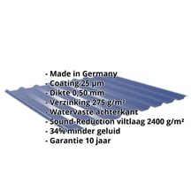 Damwandplaat 20/1100 | Dak | Anti-Drup 1000 g/m² | Staal 0,50 mm | 25 µm Polyester | 5010 - Gentiaanblauw #2