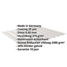 Damwandplaat 20/1100 | Dak | Anti-Drup 1000 g/m² | Staal 0,50 mm | 25 µm Polyester | 7035 - Lichtgrijs #2